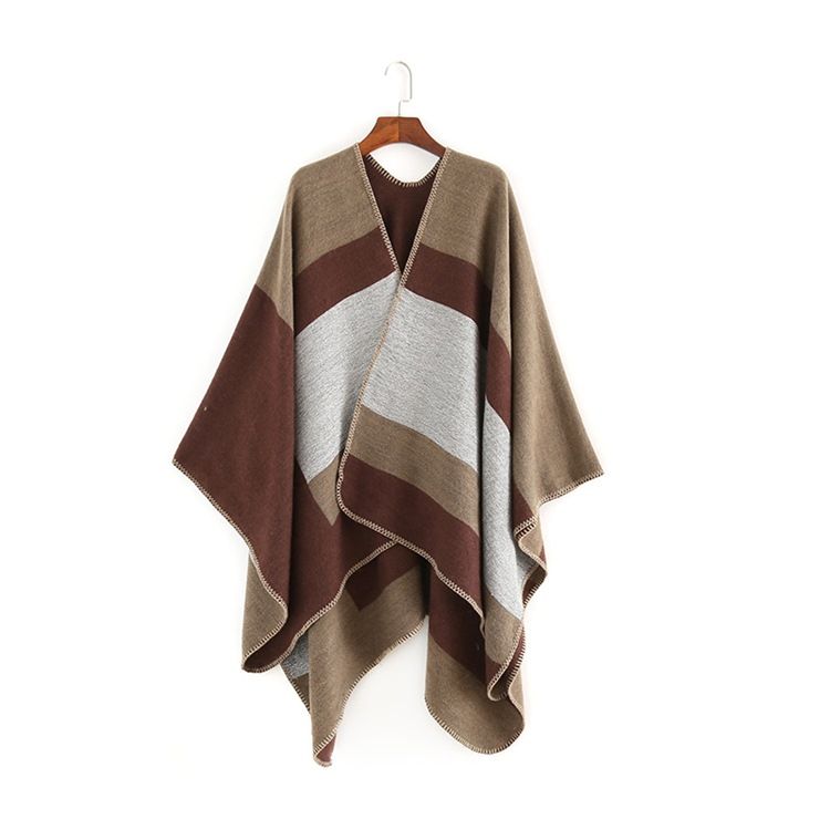 Lenço Feminino De Cor De Outono Em Bloco Xale