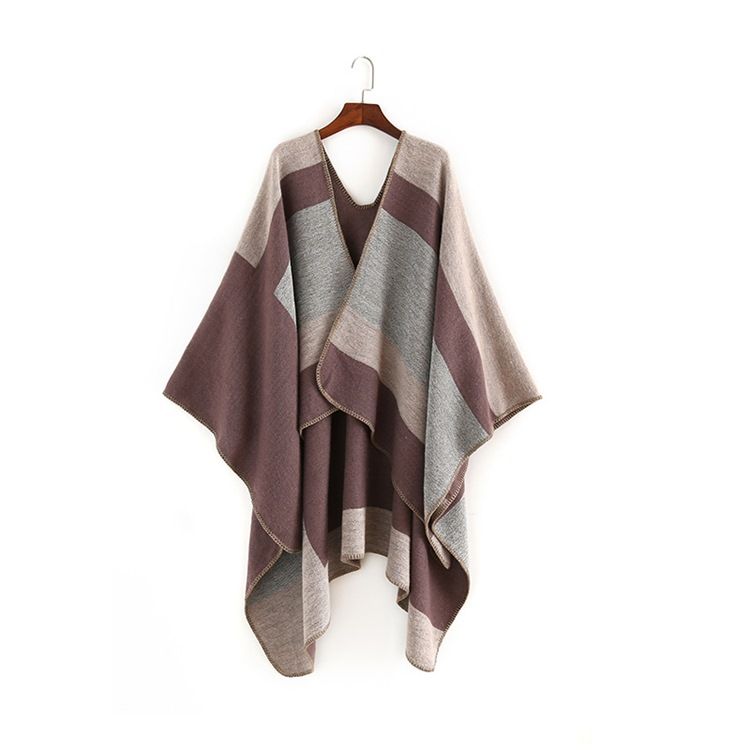 Lenço Feminino De Cor De Outono Em Bloco Xale