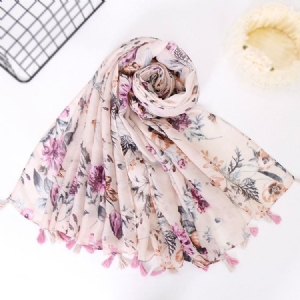 Lenço Floral Com Estampa Trêmula Feminina