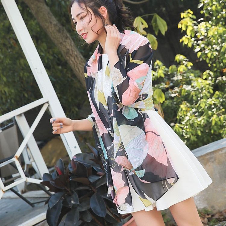 Lenço Floral Feminino De Chiffon Novo Estilo