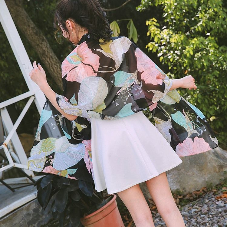 Lenço Floral Feminino De Chiffon Novo Estilo