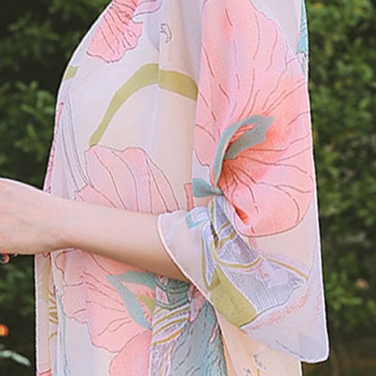 Lenço Floral Feminino De Chiffon Novo Estilo