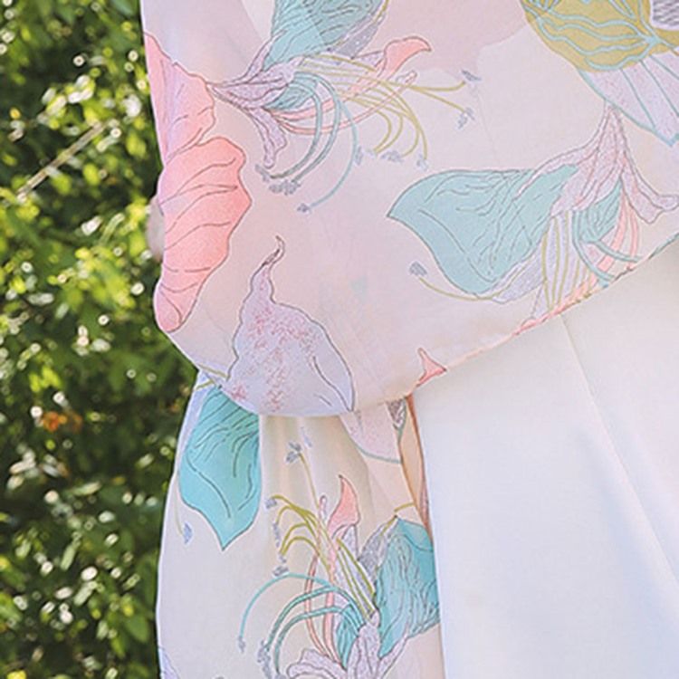 Lenço Floral Feminino De Chiffon Novo Estilo