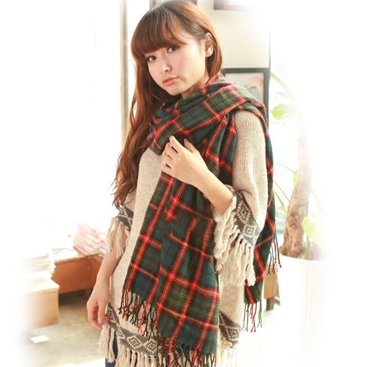 Lenço De Malha Feminino De Inverno
