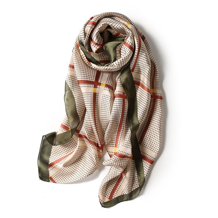 Lenço Xadrez Feminino De Patchwork Charmeuse