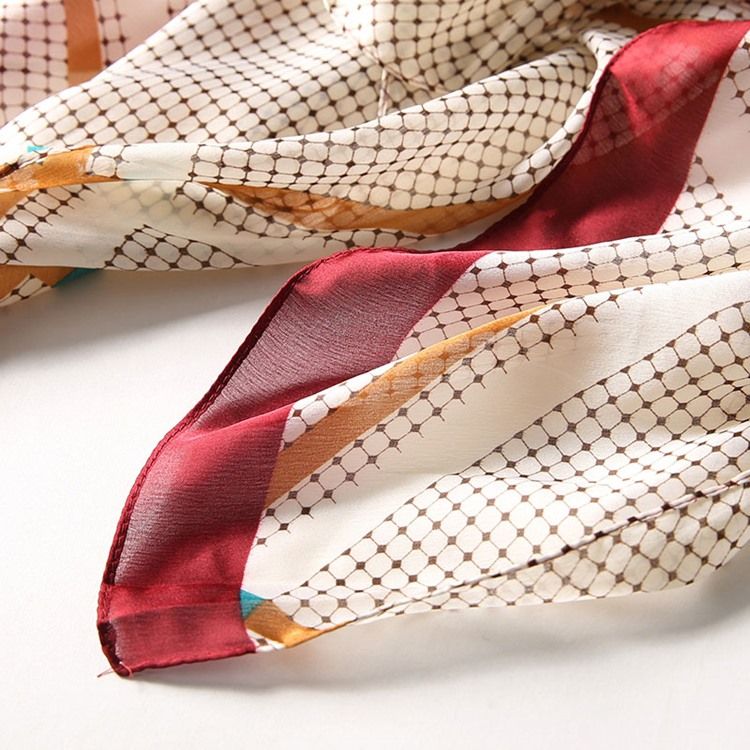 Lenço Xadrez Feminino De Patchwork Charmeuse