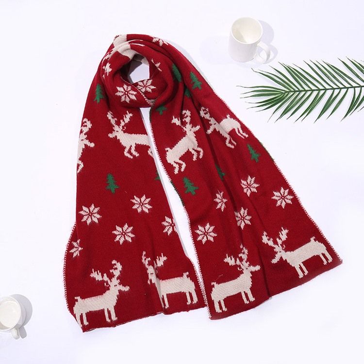 Lenços Femininos De Lã De Lã De Natal Para Desenhos Animados