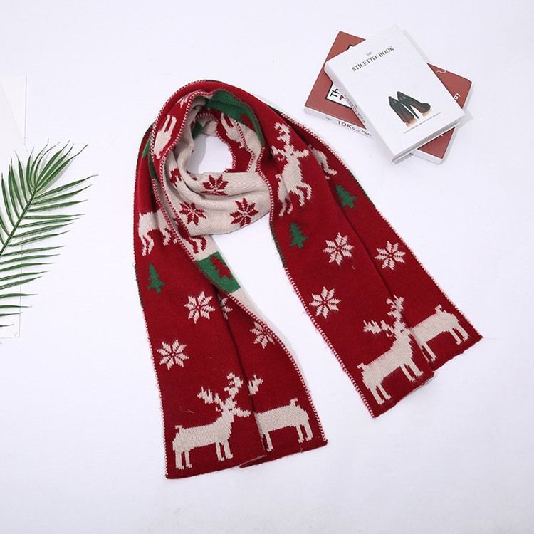 Lenços Femininos De Lã De Lã De Natal Para Desenhos Animados