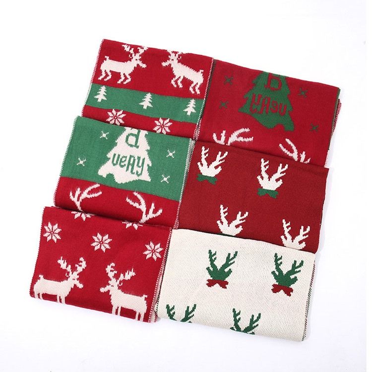 Lenços Femininos De Lã De Lã De Natal Para Desenhos Animados