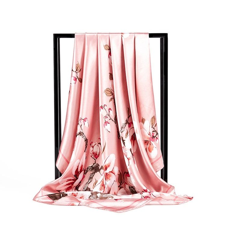 Lenços Florais Com Estampa Charmeuse Feminina