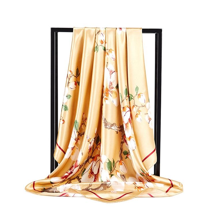 Lenços Florais Com Estampa Charmeuse Feminina