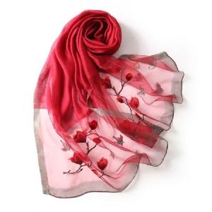 Lenços Florais Femininos De Seda Feminina