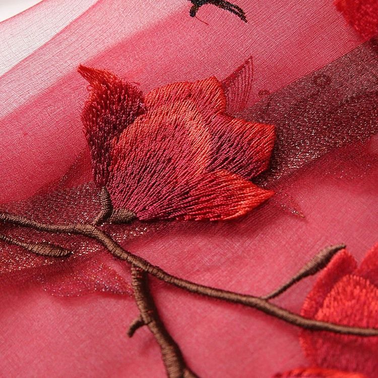 Lenços Florais Femininos De Seda Feminina