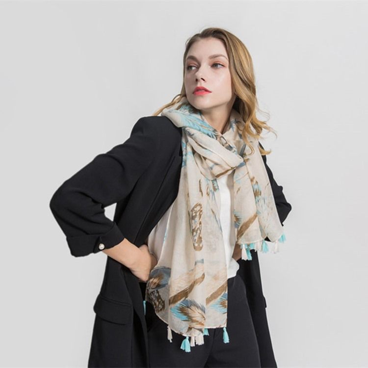 Lenços Retangulares De Linho Feminino