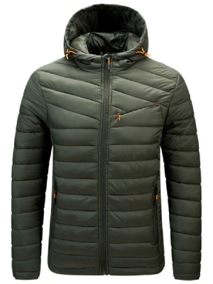 Bloco De Cores Masculino Padrão Com Capuz Casual Com Zíper Jaqueta Mne