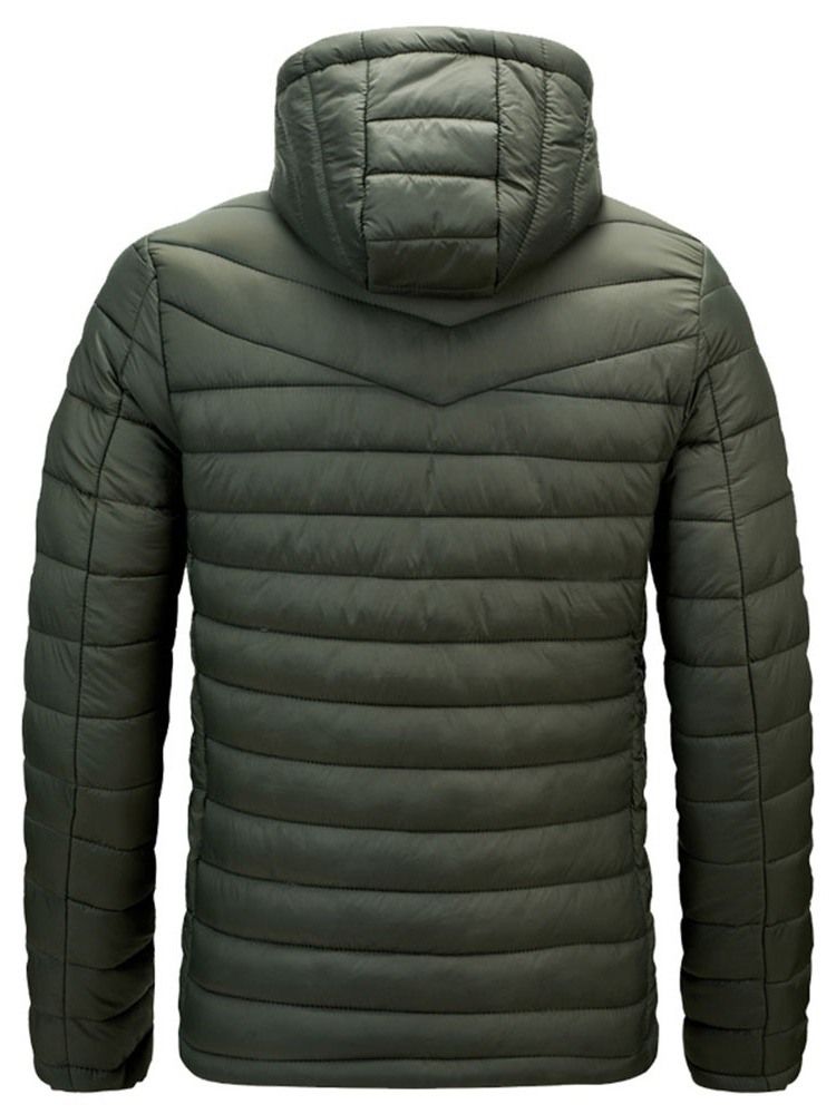 Bloco De Cores Masculino Padrão Com Capuz Casual Com Zíper Jaqueta Mne
