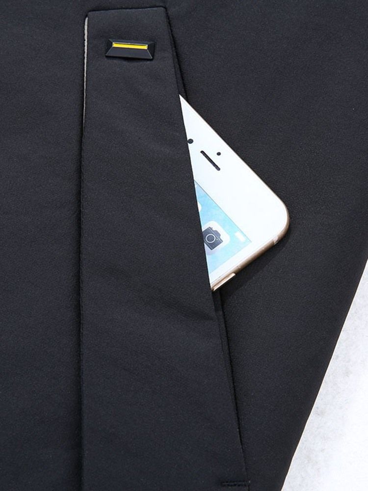 Casaco Acolchoado Casual Masculino Com Capuz Comprimento Médio