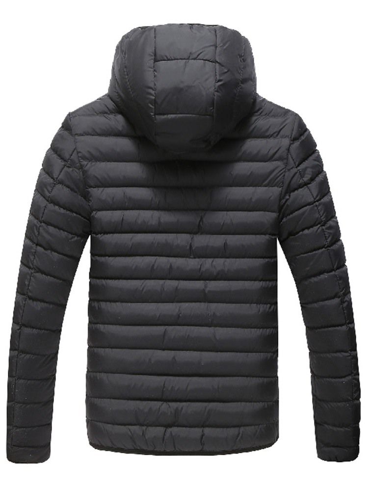Casaco Acolchoado Casual Masculino Com Capuz E Zíper