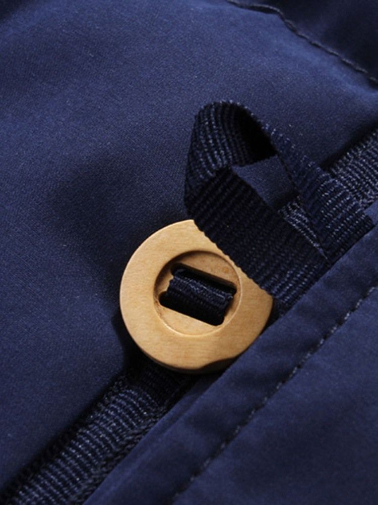 Casaco Acolchoado Casual Masculino Com Capuz E Zíper