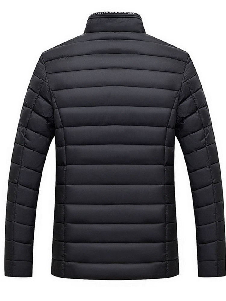 Casaco Masculino Colarinho Casaco Coreano Com Zíper Padrão