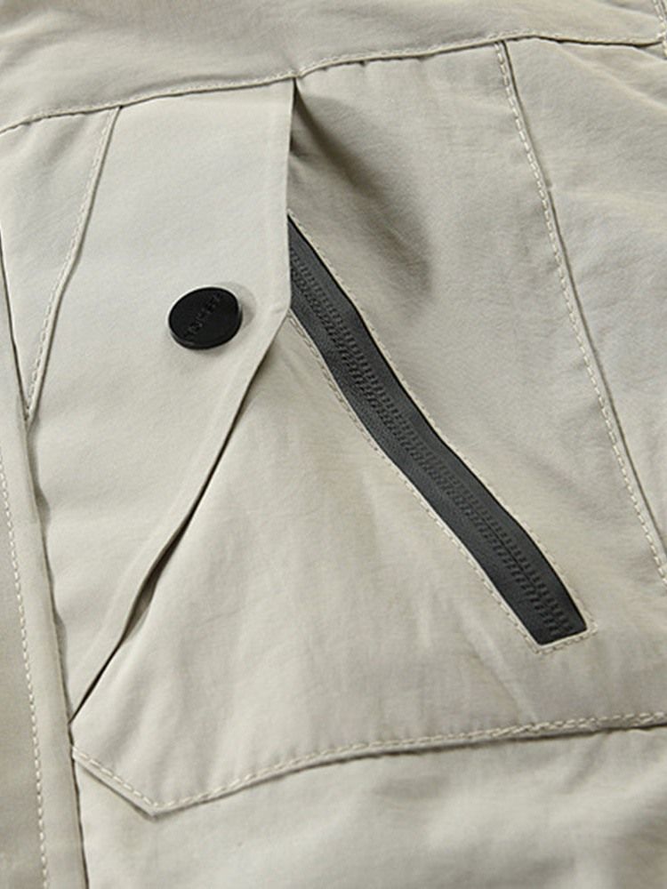 Casaco Masculino Com Capuz E Zíper Padrão Coreano Para Baixo