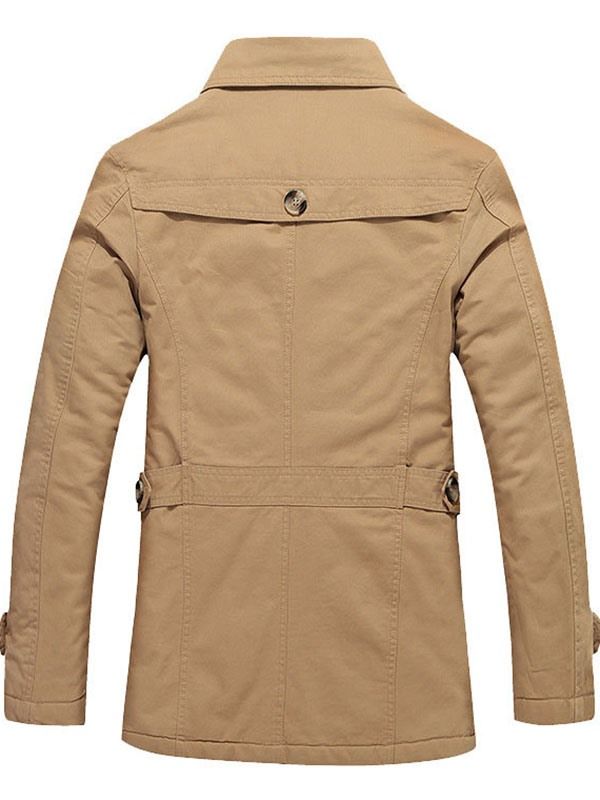 Casaco Masculino De Inverno Patchwork Fino Espesso Com Peito Único