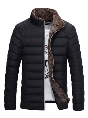 Colarinho Liso Engrossar Casaco De Inverno Masculino Da Vogue Quente