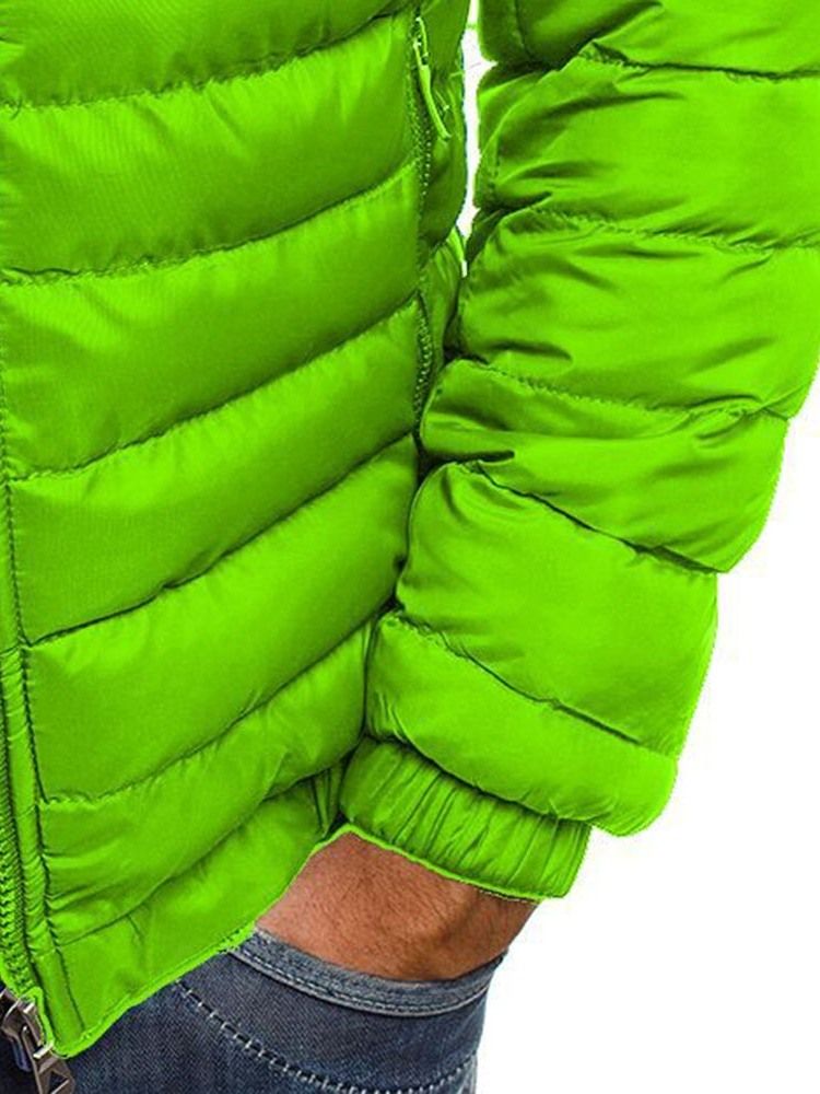 Color Block Patchwork Padrão Casual Com Zíper Jaqueta Masculina