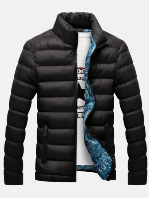 Engrossar Casaco De Inverno Masculino Com Gola Zip