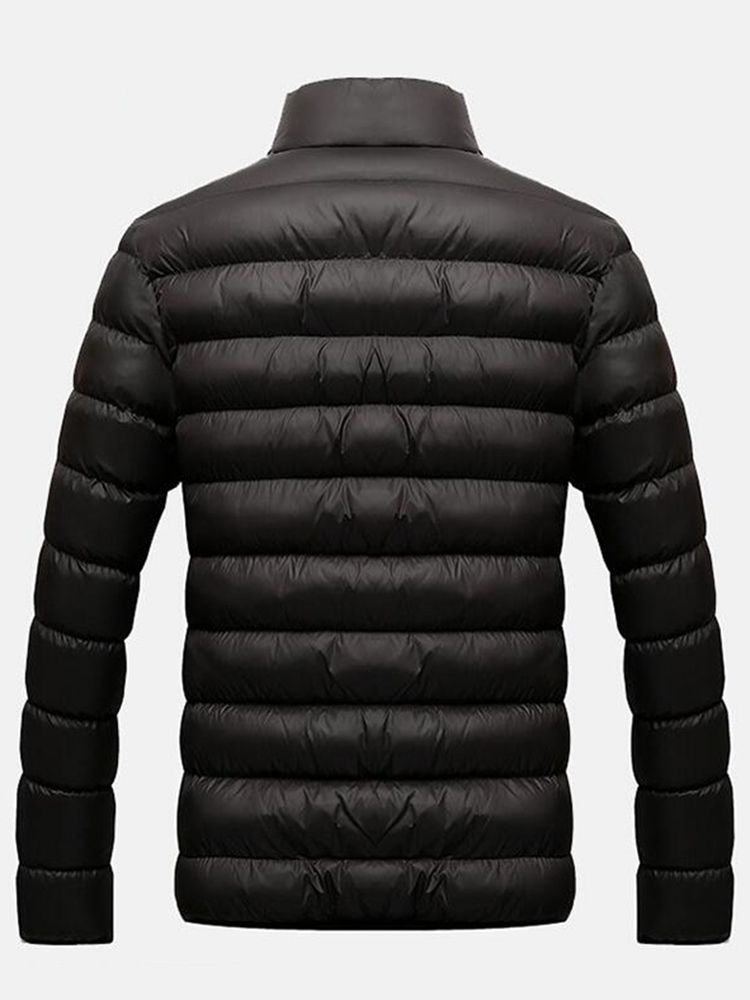 Engrossar Casaco De Inverno Masculino Com Gola Zip