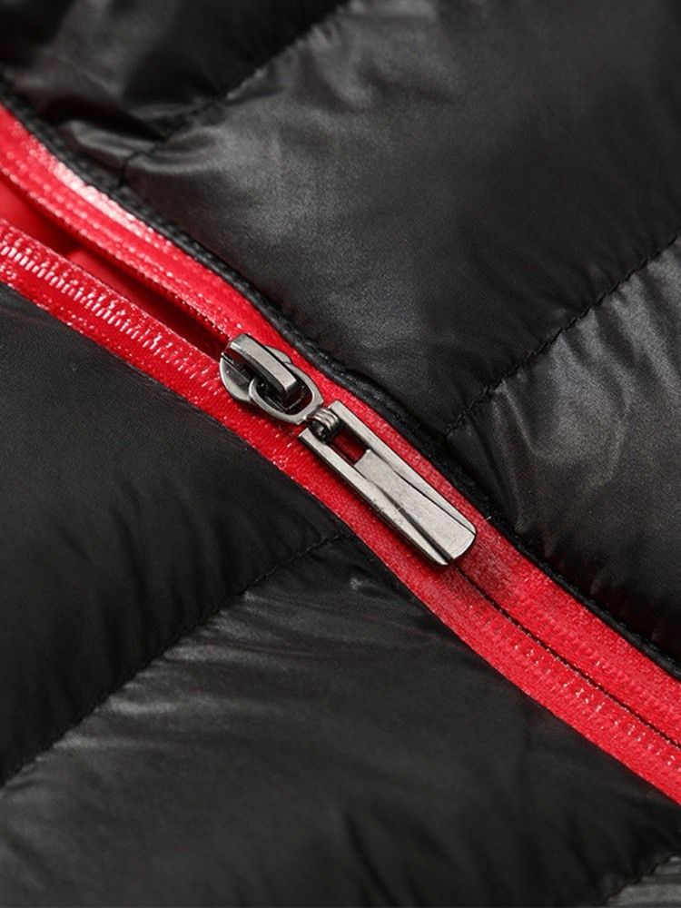 Jaqueta Casual Masculina Com Gola E Zíper Padrão