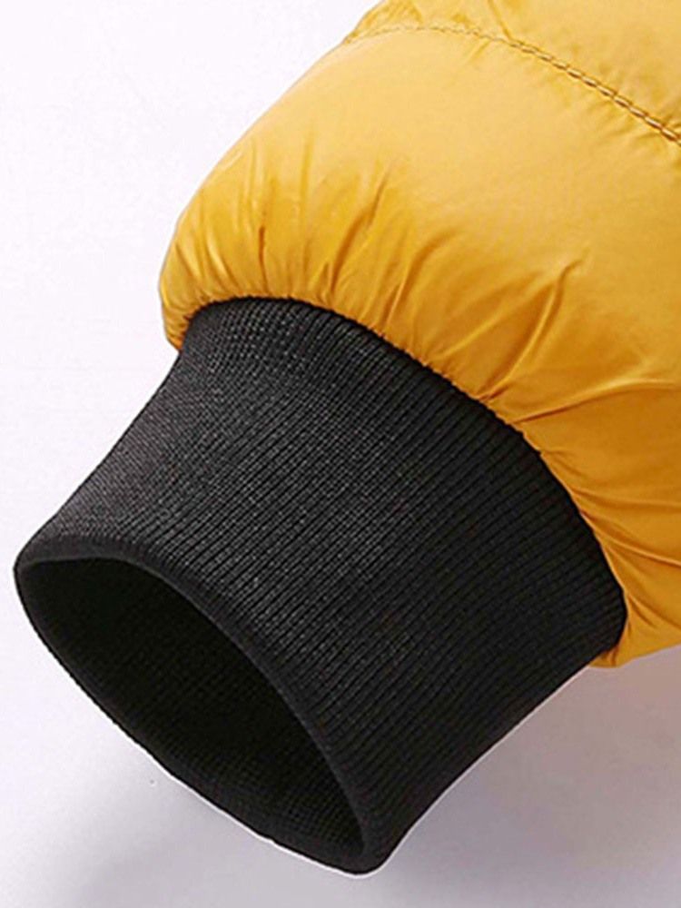Jaqueta Com Zíper Europeu Estampado Em Bloco De Cor Padrão Masculino