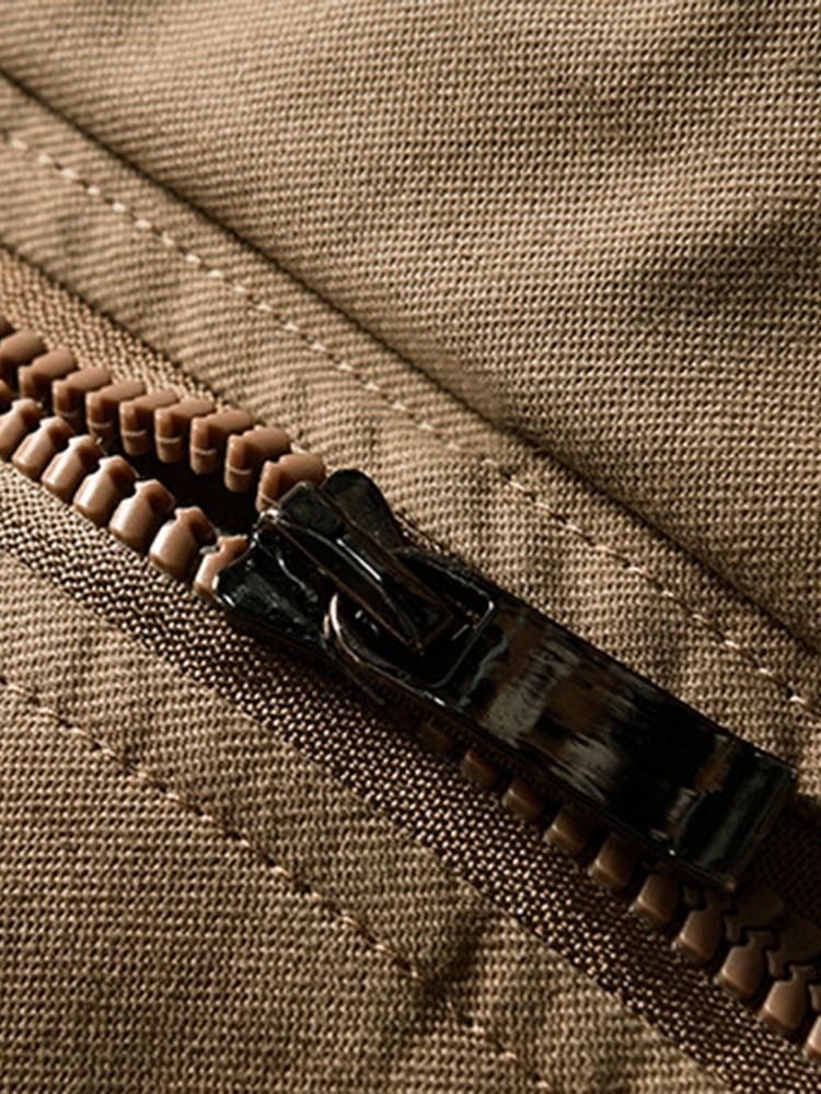 Jaqueta Masculina Com Capuz Patchwork De Comprimento Médio E Zíper Europeu