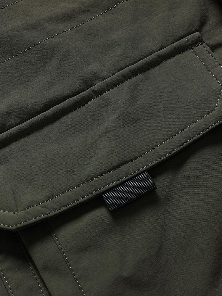 Patchwork Block Jaqueta Casual Masculina Com Zíper Padrão