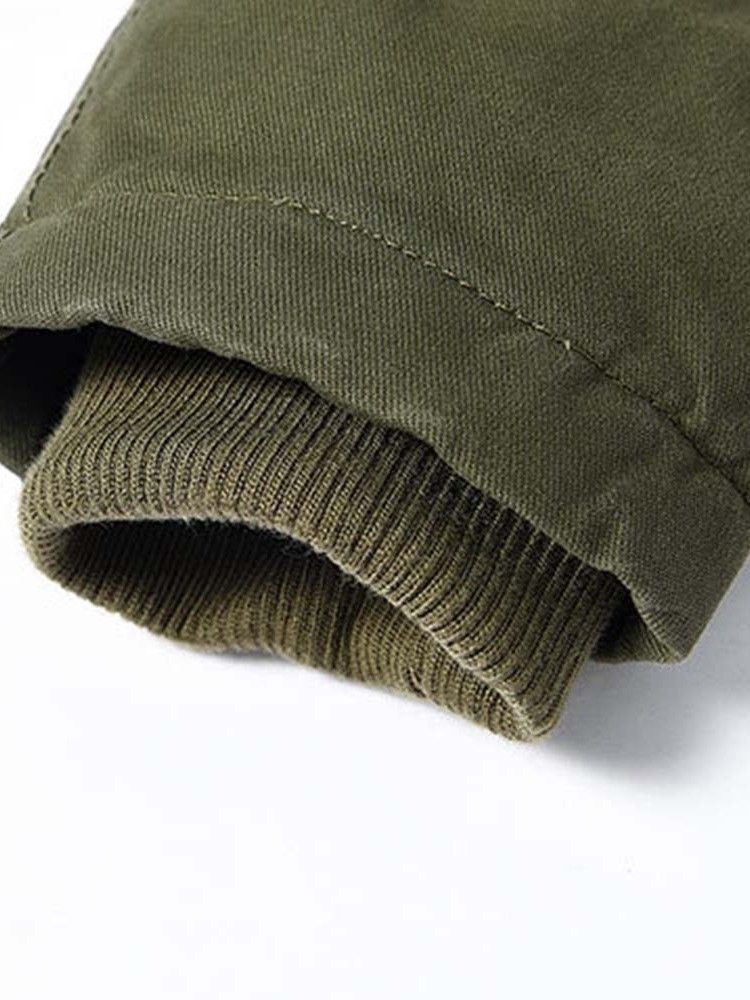 Patchwork Cor De Comprimento Médio Em Bloco Com Zíper Casaco Acolchoado Masculino
