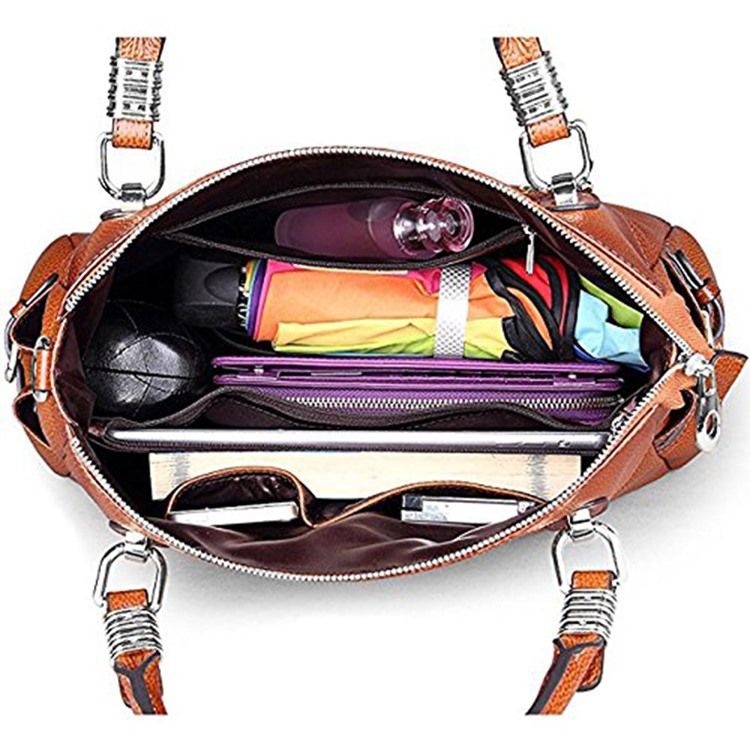Bolsa De Mão Decorada Com Cinto De Couro Fashion