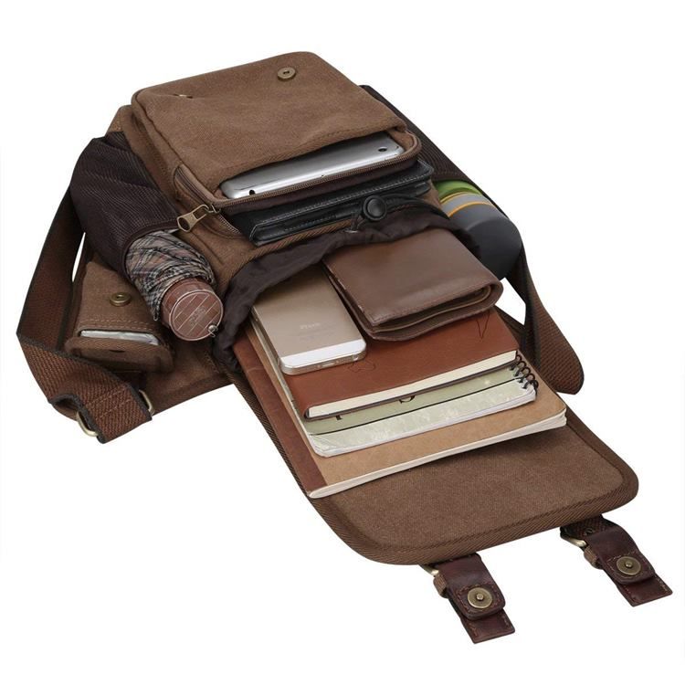 Bolsa De Ombro Militar De Couro Vintage