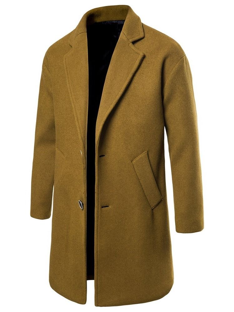 Casaco Fino Masculino Liso Com Lapela Entalhada