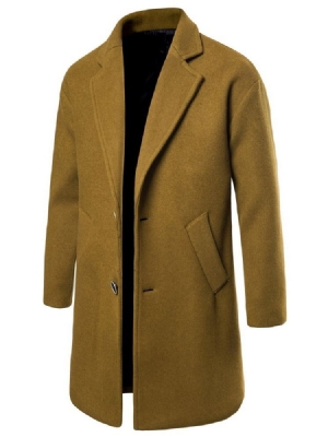 Casaco Fino Masculino Liso Com Lapela Entalhada