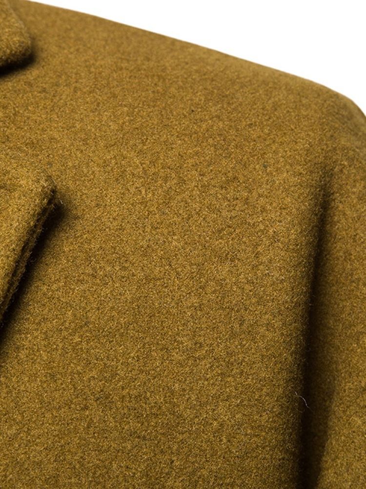 Casaco Fino Masculino Liso Com Lapela Entalhada