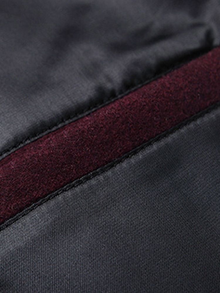 Casaco Liso De Lã Masculina De Comprimento Médio Com Colarinho Liso