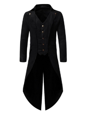 Casaco Longo Liso Simples Masculino De Botão