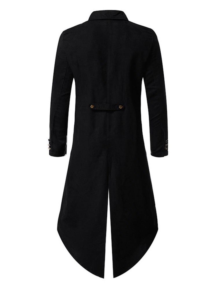 Casaco Longo Liso Simples Masculino De Botão