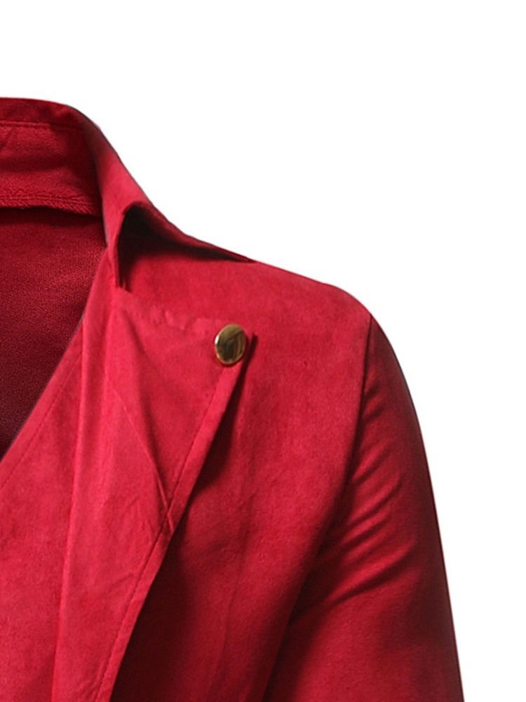 Casaco Longo Liso Simples Masculino De Botão
