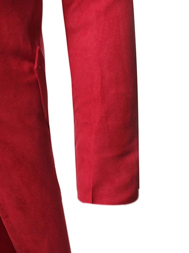 Casaco Longo Liso Simples Masculino De Botão