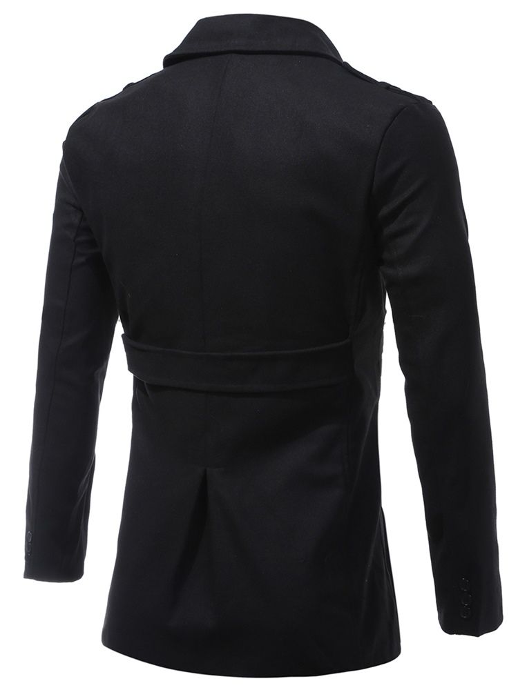 Casaco Masculino Casual Multi-zíper De Cor Sólida