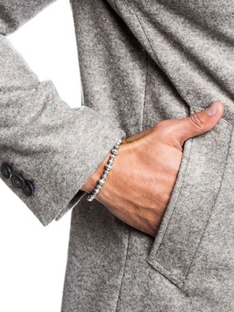 Casaco Masculino Com Capuz Liso De Peito Duplo