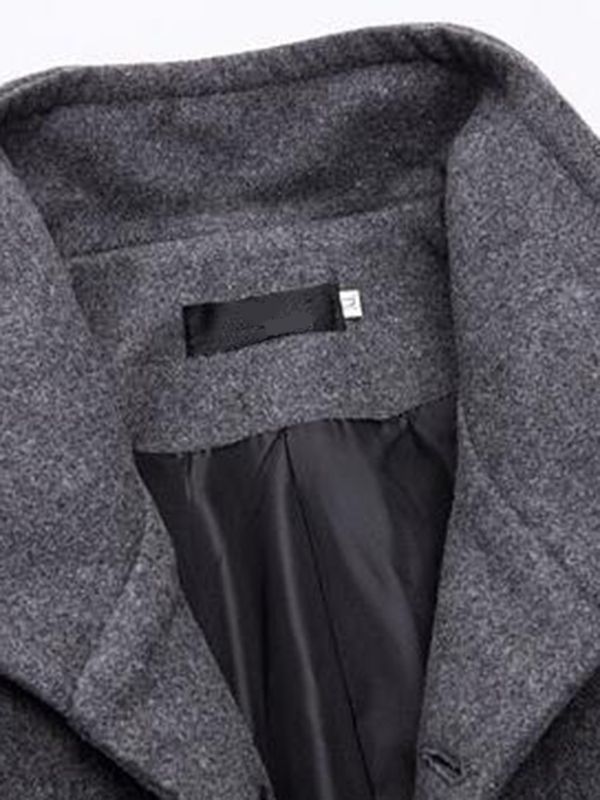 Casaco Masculino Longo Fino De Cor Sólida