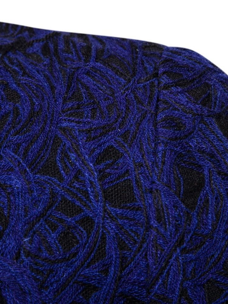 Cor De Lapela Longa Bloco A Linha Casaco Masculino
