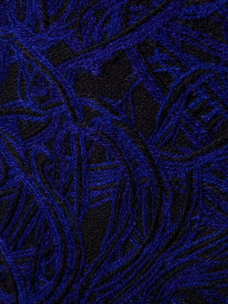 Cor De Lapela Longa Bloco A Linha Casaco Masculino